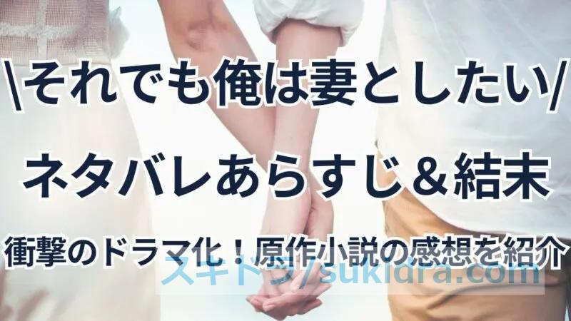 【それでも俺は、妻としたい】ネタバレあらすじ&結末:衝撃のドラマ化!原作小説の感想を紹介