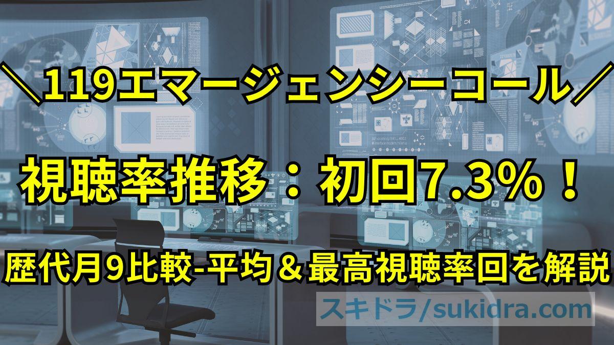 【119エマージェンシーコール】視聴率推移：初回7.3％！平均＆最高視聴率回まで徹底解説