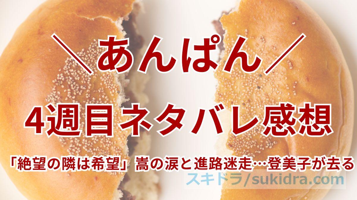 【あんぱん】4週ネタバレ感想?「絶望の隣は希望」嵩の涙と進路迷走…母・登美子が去る!